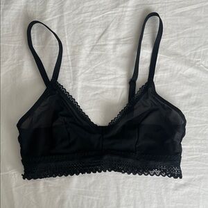 NEW — Auden Black Lace-Trim Bralette